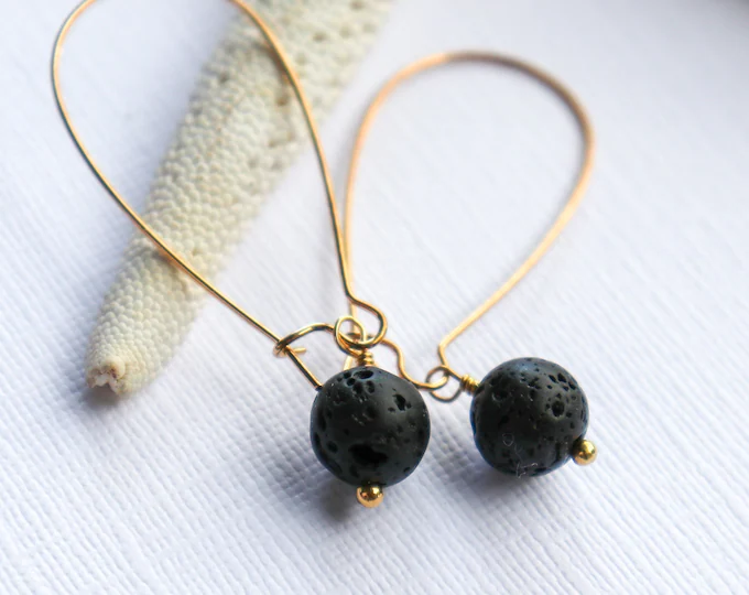 lava stone earrings