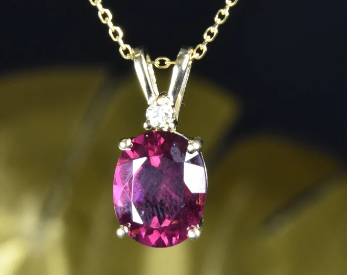 rhodolite garnet pendant