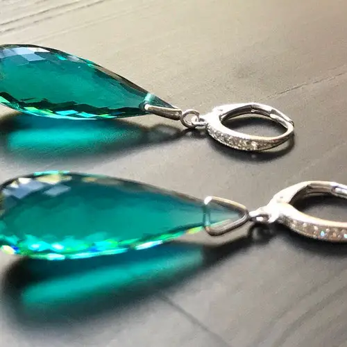 Green Apatite Earrings