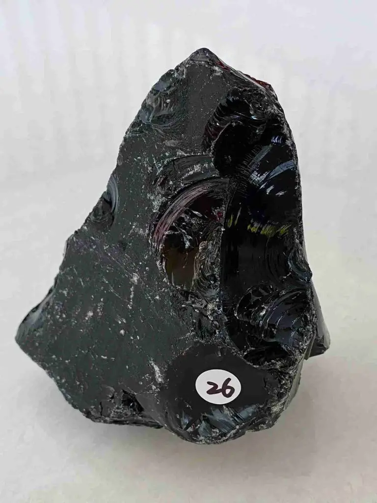 black obsidian rough stone
