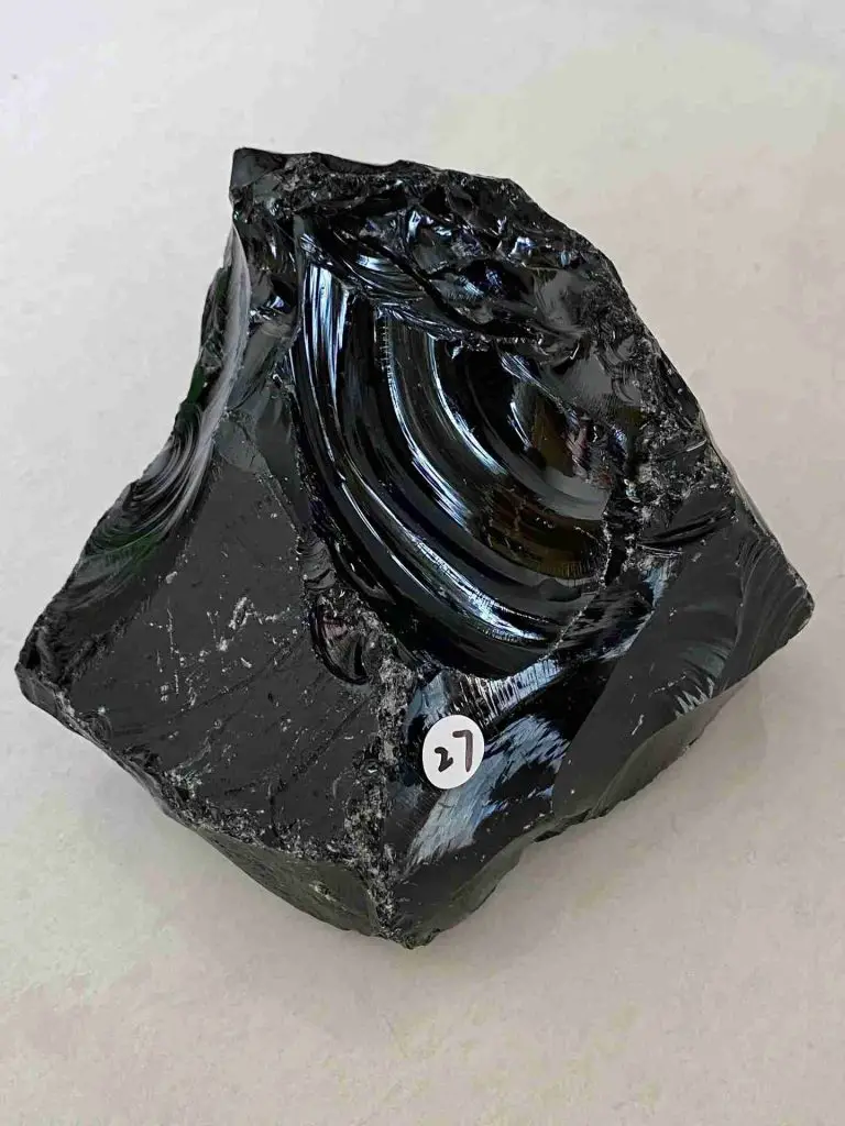 black obsidian rough stone