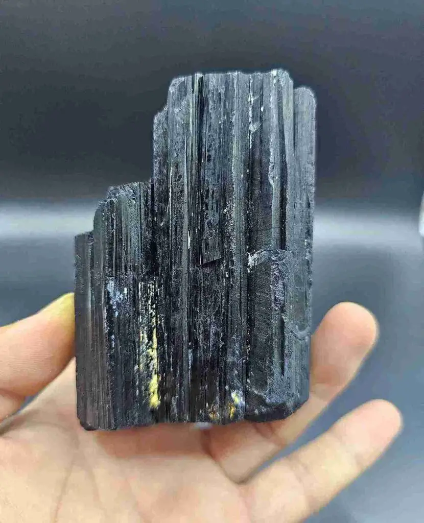 black tourmaline rough stone