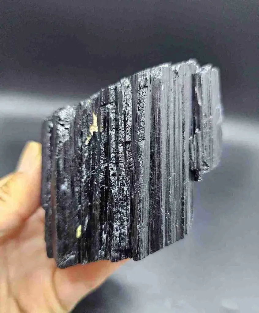black tourmaline rough stone