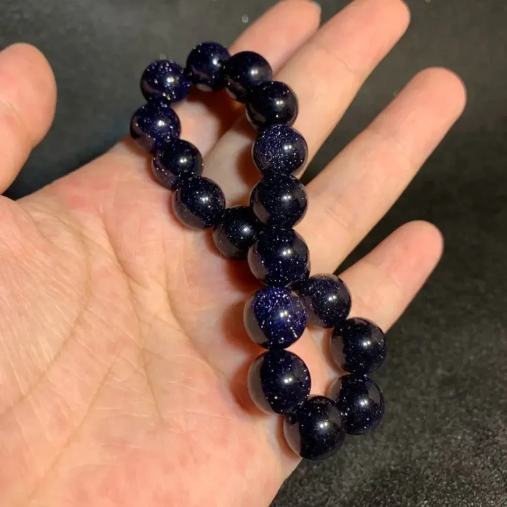 blue goldstone beads