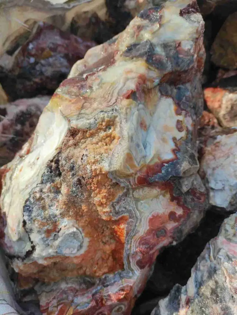 Crazy lace agate rough stone