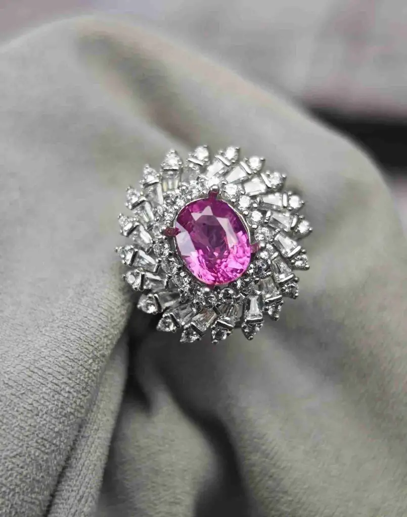 pink sapphire raw stone