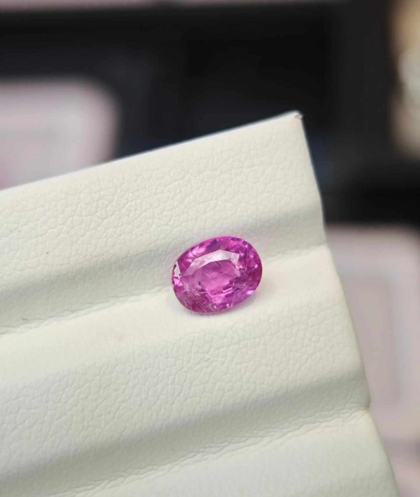 pink sapphire raw stone