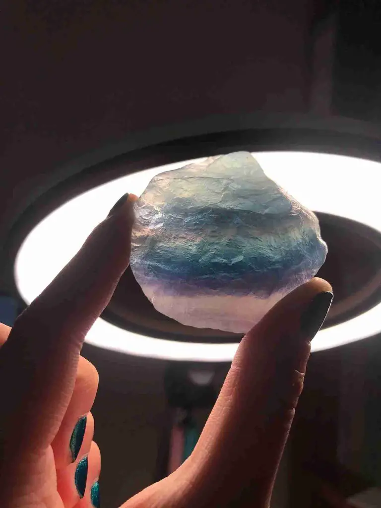 Our rainbow fluorite rough stone