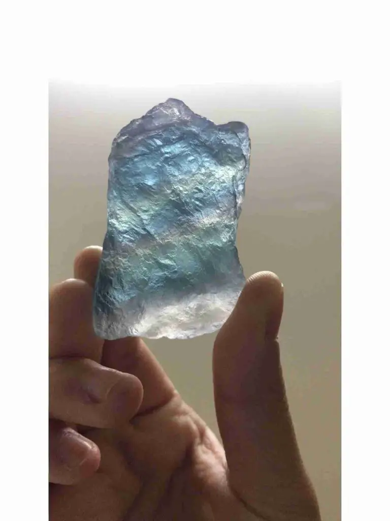 Our rainbow fluorite rough stone