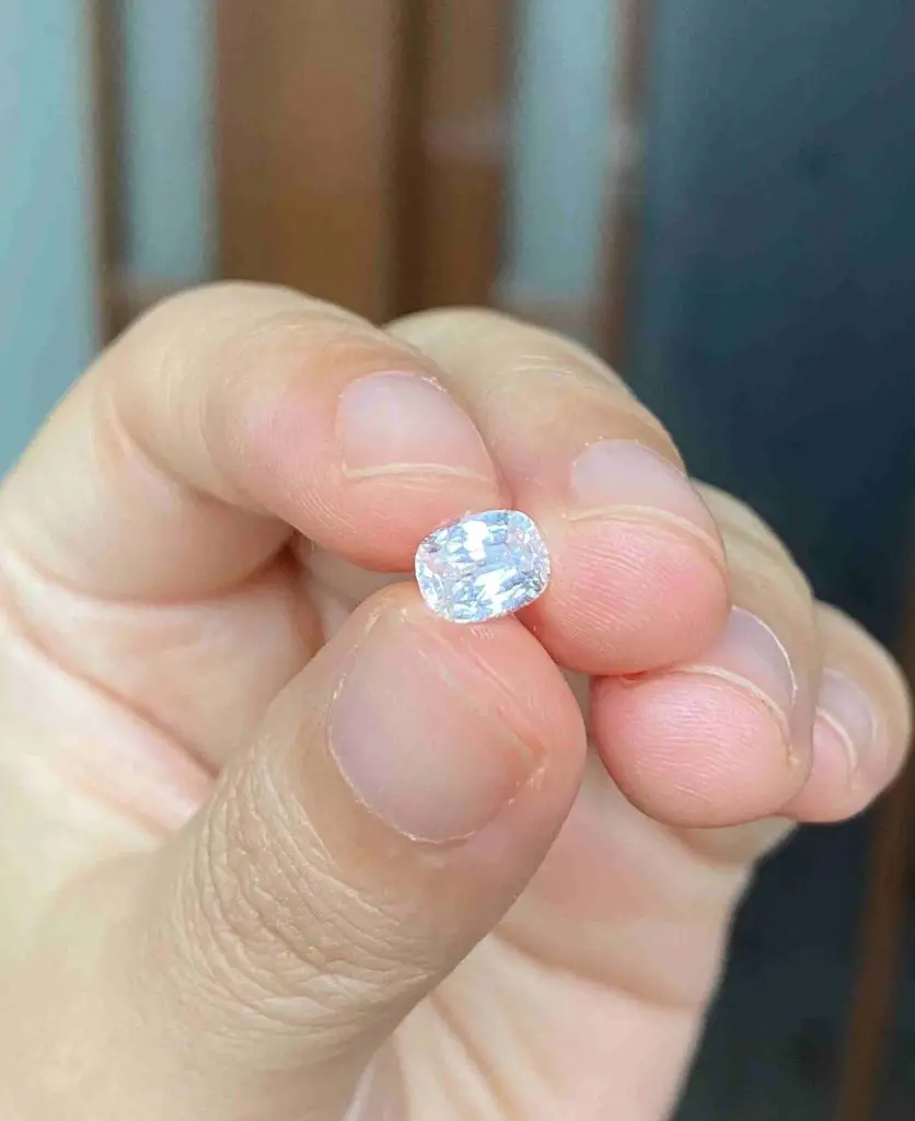 white sapphire raw stone