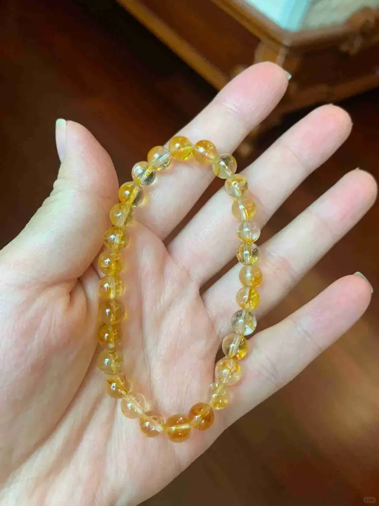 Our yellow topaz beaded bracelet