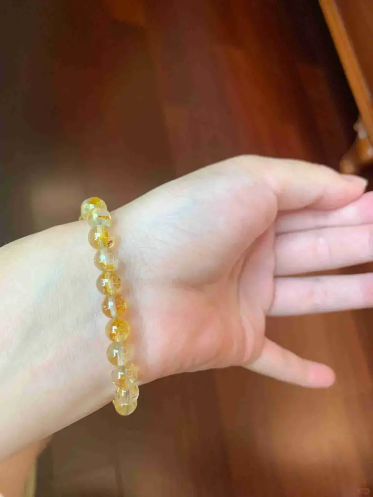 Our yellow topaz beaded bracelet
